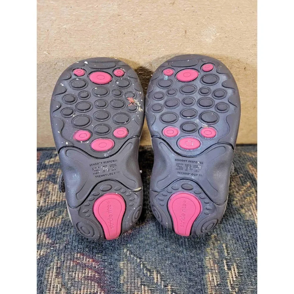 Stride Rite Carly Brown and Pink Mary Janes Shoes Size 4 W